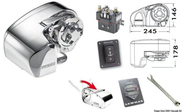 Verricello Lewmar Pro 1000 barbotin 6 mm - 02.531.06